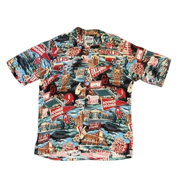 Vintage Oklahoma Sooners Reyn Spooner Men’s Hawaiian Vacation Button Shi…​​ - Picture 2 of 7